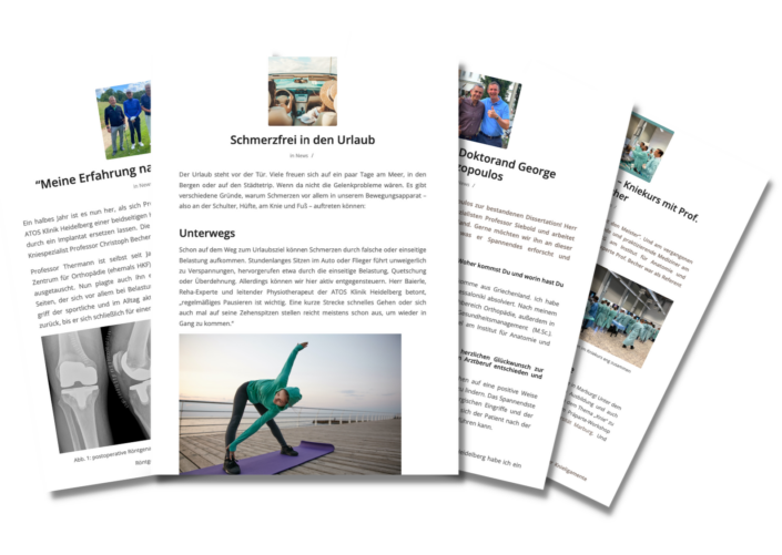 Vorschau Gesundheitsinfos bei Eintrag in den Newsletter-Verteiler